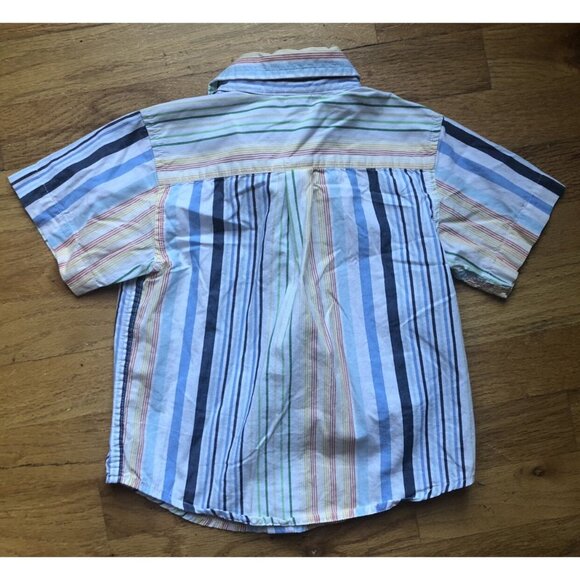 Gap Size 2 Light Striped short sleeve  Button Up collared shirt - Picture 4 of 4
